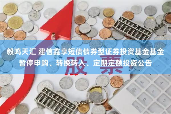 毅鸣天汇 建信鑫享短债债券型证券投资基金基金暂停申购、转换转入、定期定额投资公告