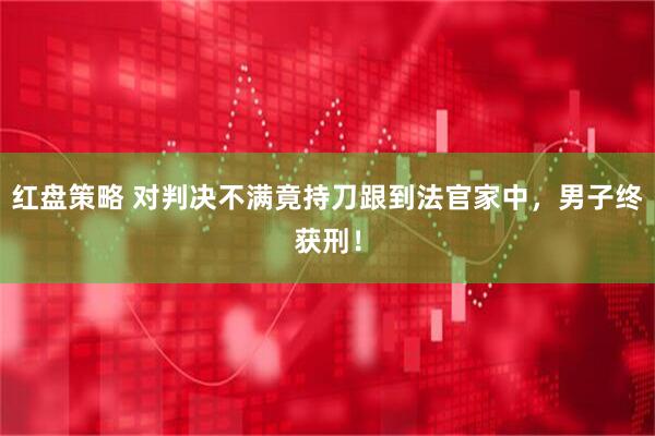 红盘策略 对判决不满竟持刀跟到法官家中，男子终获刑！