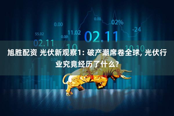 旭胜配资 光伏新观察1: 破产潮席卷全球, 光伏行业究竟经历了什么?