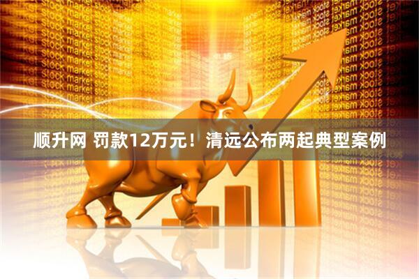 顺升网 罚款12万元！清远公布两起典型案例