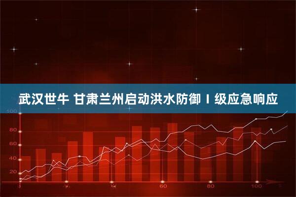 武汉世牛 甘肃兰州启动洪水防御Ⅰ级应急响应