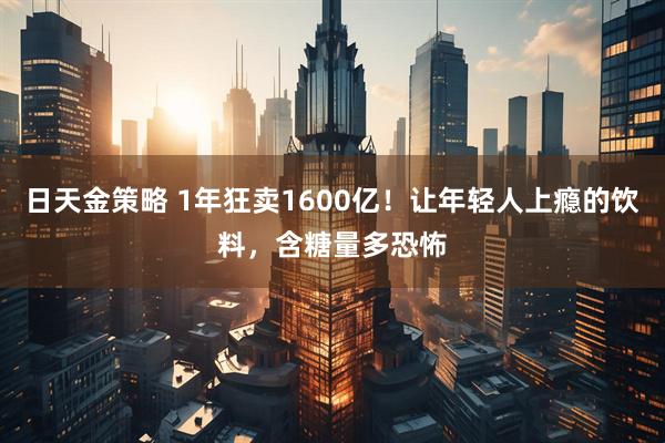 日天金策略 1年狂卖1600亿！让年轻人上瘾的饮料，含糖量多恐怖